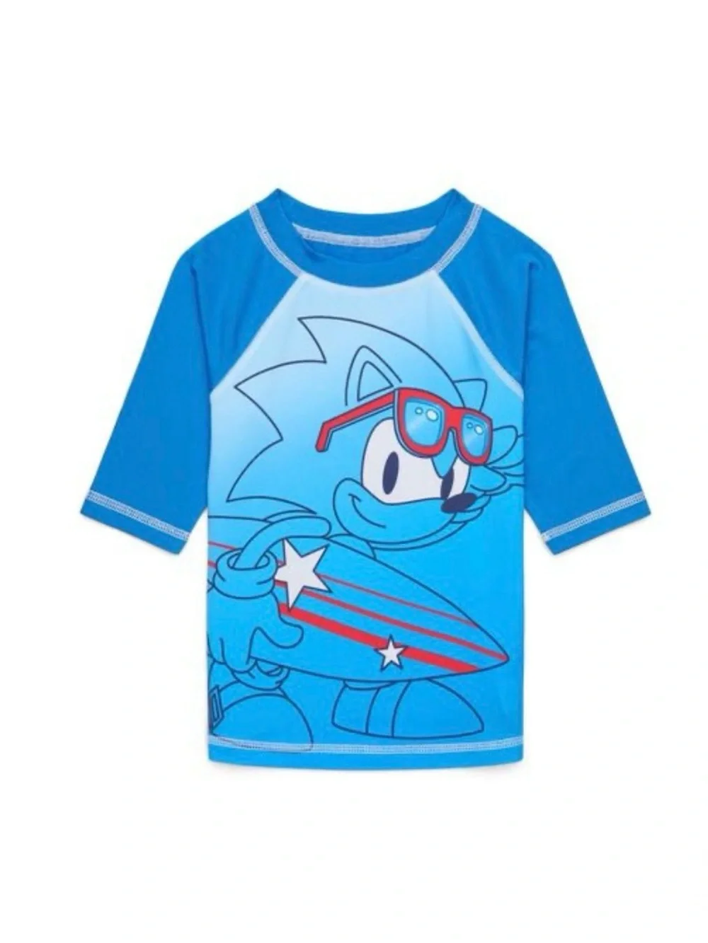 New SEGA Sonic the Hedgehog boys' short-sleeve rash guard